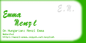 emma menzl business card